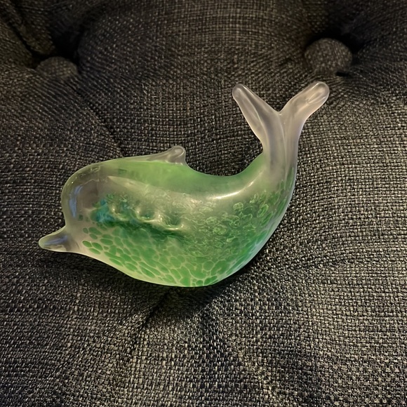 Blown glass dolphin - Picture 6 of 7